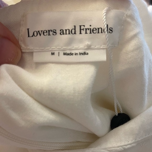 Lovers and Friends tiered mini dress eyelet white Y2K medium NWT summer - Picture 9 of 12